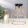 Summary Metal, glass for 1 candle "loft. Frame" gold 21x11x11 cm