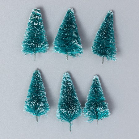 Decor for creativity "Christmas tree", in the set of 6 pcs., Size 1 pc. - 3.5 × 2 × 2 cm