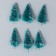Decor for creativity "Christmas tree", in the set of 6 pcs., Size 1 pc. - 3.5 × 2 × 2 cm