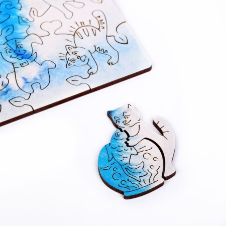 Фигурный пазл «Кот Снежок»-2