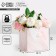 Gift box for flowers with PVC lid, packaging, “Be happy”, 12 x 12 x 12 cm