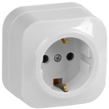 IEK ERH11-K01-16 GLORY, OP, 1 outlet, ground, white color, white