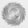 Wall mirror "sun", D mirror surface 11 cm, silver color