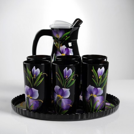 Set for juice with tray "Iris" Art painting, 6 glasses 1250/200 ml-7