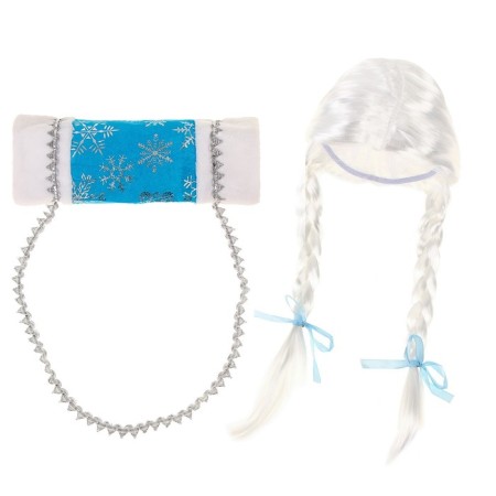 Carnival set "Magic Snow Maiden": a clutch, a wig with pigtails-5