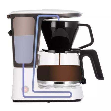 Coffee machine KitFort KT-7218, drop, 750 W, 1.25 l, black and white-1