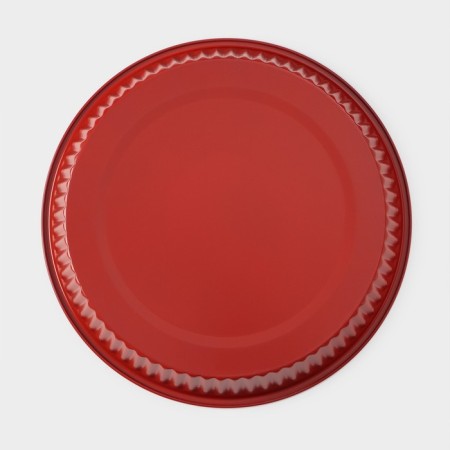 Baking a baking center "Renard. Corrugated circle ”, d = 25 cm, anti -stick coating, red color-4