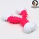 Two -layer toy (hard and soft plastic) "slingshot", 12 cm, pink