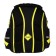 School backpack 40x33x15cm, ergonomic back, Across 410, black/yellow