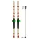 Ski -adolescent kit: skiing 100 cm, sticks 80 cm, Mix colors