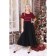 Female dress, size 42, black color, burgundy