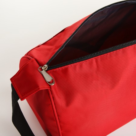 Sports bag with lightning, long belt, red color-3