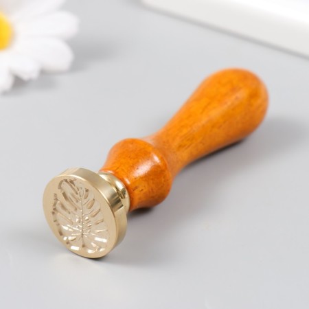 Printing for wax with a wooden handle "Liszt Monster" 9x2.5x2.5 cm-4