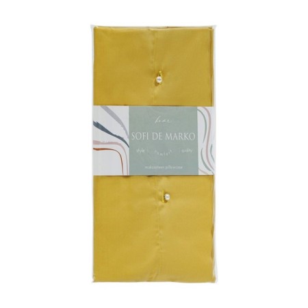 Pillowcase, size 50x70 cm, mustard color-1