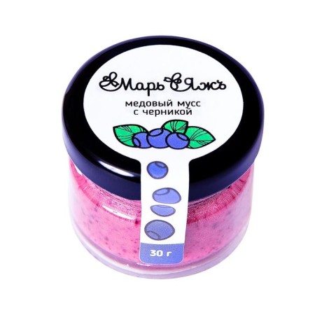 Honey mousse "Mary & Yazh", with blueberries, 30 g-3
