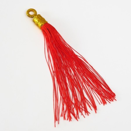 Textile suspension, plastic "Brush. Hieroglyph" red 1.5x1.5x17 cm-3