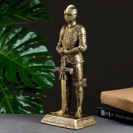 Figure "Knight" Bronze, 11.5x13.5x37cm-3