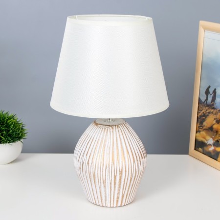 Table lamp 16615/1gy E14 40W white 22x22x35 cm Risalux 6258676