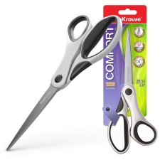 Scissors Erichkrause Comfort, 20.5 cm, gray-white