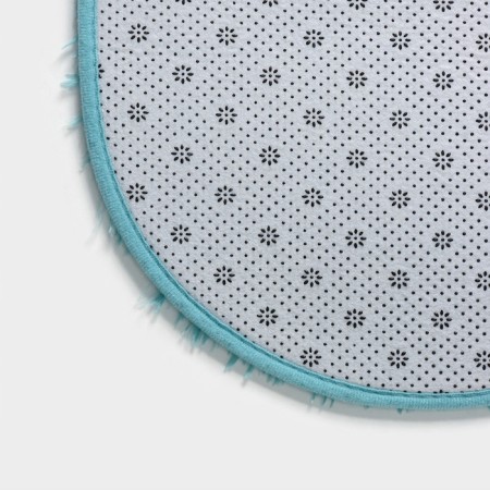Bath and toilet rug “fluffy”, 40 × 60 cm, blue color-3