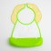 Bibslate for feeding "Flower" waterproof on the button, with a super-carman, the color is green