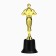Award -male figure for application, Oscar, plastic stand black, 7 x 20 cm