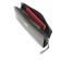 Clutch, 2 parts on zipper, 2 external pockets, wrist strap, black color