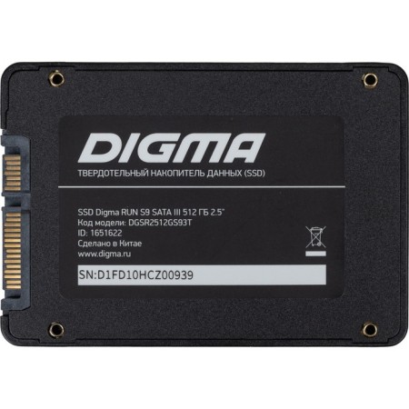 SSD Digma Sata III 512GB DGSR2512GS93T RUN S9 2.5 "-7