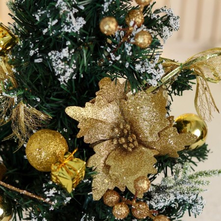 Christmas tree decor "festive" flower balls, 20x58 cm, gold-2
