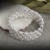 Bracelet Pearl "Spring" Strazinki, ball No. 6, white color in silver, d = 6 cm