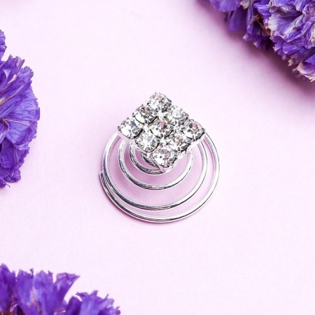 Stirle spring "Geometry shine" d-1 cm, silver