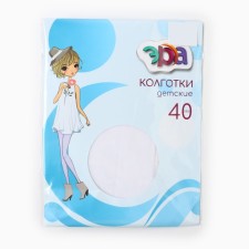 Колготки детские ЭРА 40 den "Горох" цвет белый, 10-12 лет