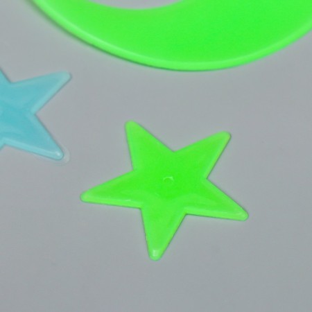 Stick phosphorus plastic "months and stars of different sizes" set 12 pcs 17x12 cm-2