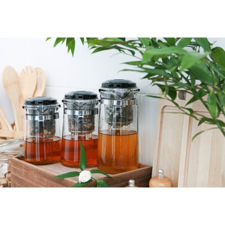 Glass teapot Magistro "Mantana", 750 ml, with plastic sieve-9