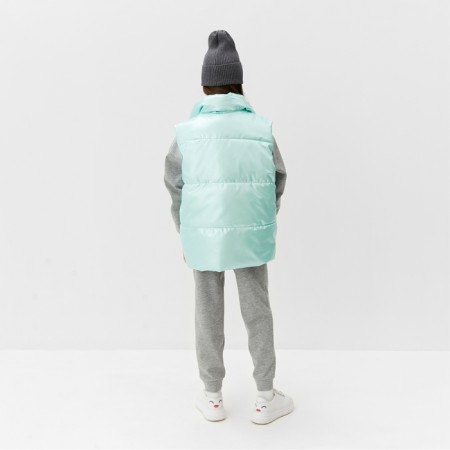 Children's ’width minku, green color, height 134 cm-4