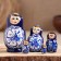 Doll "gzhel", blue dress, 5 puppet, 9.5-11 cm