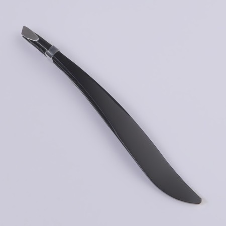 Pinzet begged, narrow 9 cm, black color-3