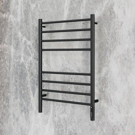 Terminus heated towel rail "Aurora" P8, 500x800 mm, dimmer, black matte-2