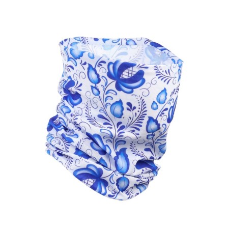 Buff Tourist "Gzhel" to protect against wind and dust, white with blue