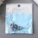 Decor for creativity Plastic "A drop with golden flowers" Blue crystal 2x1.2 cm