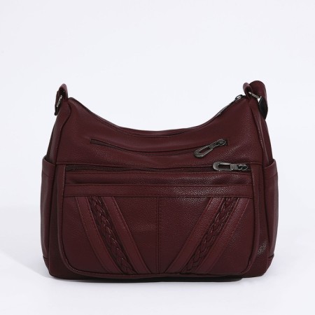 Lurch bag with lightning, dark red color