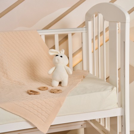 Field-gun knitted braid 95x110cm, beige, 260g/m, acrylic 81%, PVC 13%, polyamide 6%-1