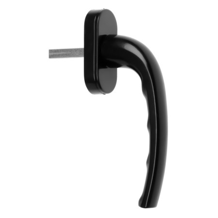 Window handle, macbet, 38 mm, black color
