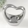 Ceramics candlestick per 1 candle "Heart" d = 4 cm silver 14.5x6x17 cm