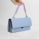 A chain for a bag, with carbines, plastic, 23 × 17 mm, 30 cm, lilac/silver color