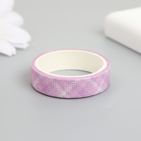 Adhesive tape paper "Lilac cell" width 1; 1.5 cm winding 3 m set 8 pcs-2