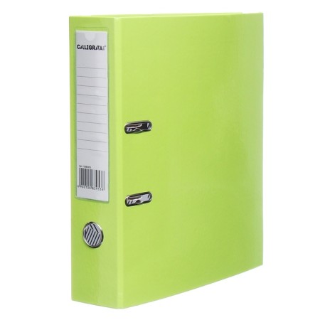PAPKA-registrar A4 75mm Calligrata laminated, light green-1