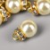 Decor for creativity plastic "Natural pearl with a loop" set 10 pcs 1x1.2 cm