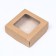 Folding box, with a window, craft, 11.5 × 11.5 × 4 cm