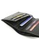 Wallet, button, 6 pockets, 1 section for trifles, n/k black croc/black fleet